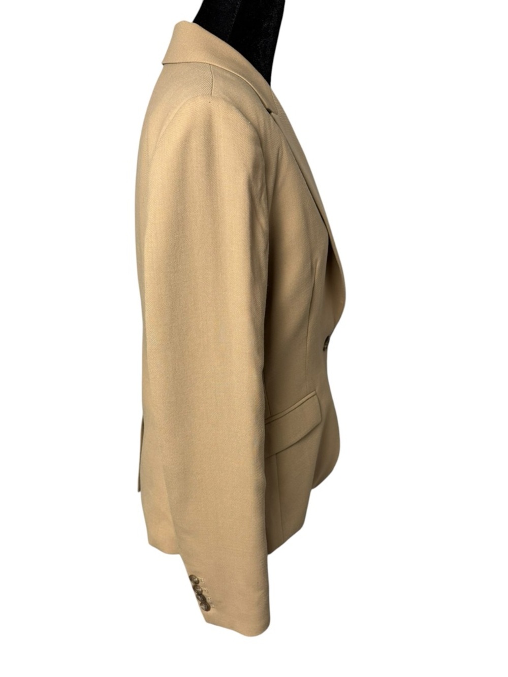 J.Crew 100% Wool One-Button Blazer Beige Size 6 (note flaws) - Picture 5 of 11